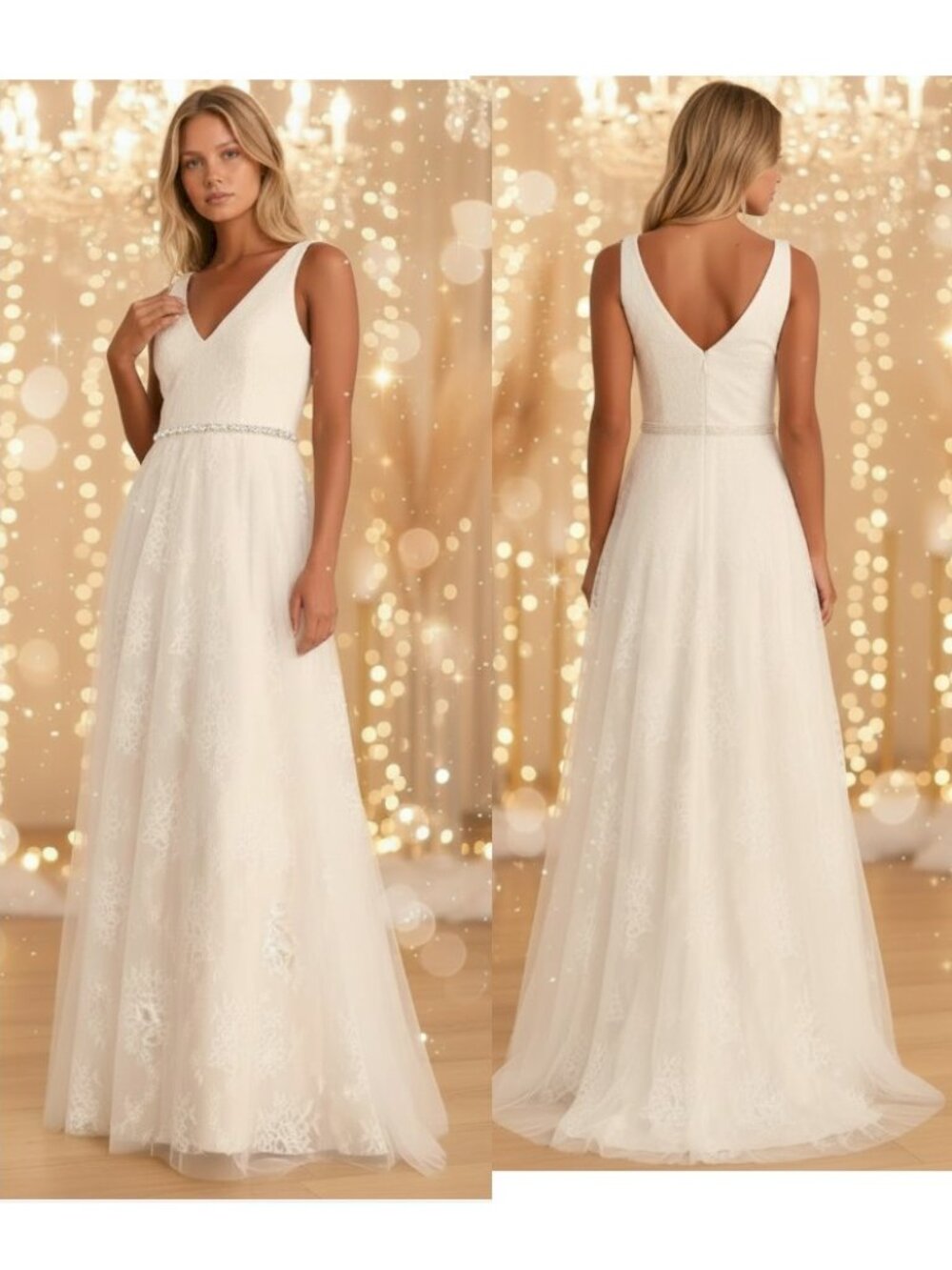 Lulus Lace Ivory Beaded Maxi Dress XS New with Tags NWT